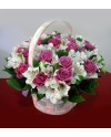 Basket Pink Roses