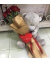 15 Roses Large Teddy