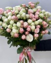 White and Pink Spray Roses