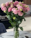 Pink Lisianthuses in Vase