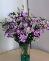 Purple Lisianthuses in Vase
