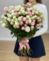 White and Pink Spray Roses