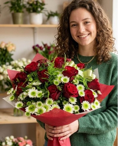 Red and White Bouquet